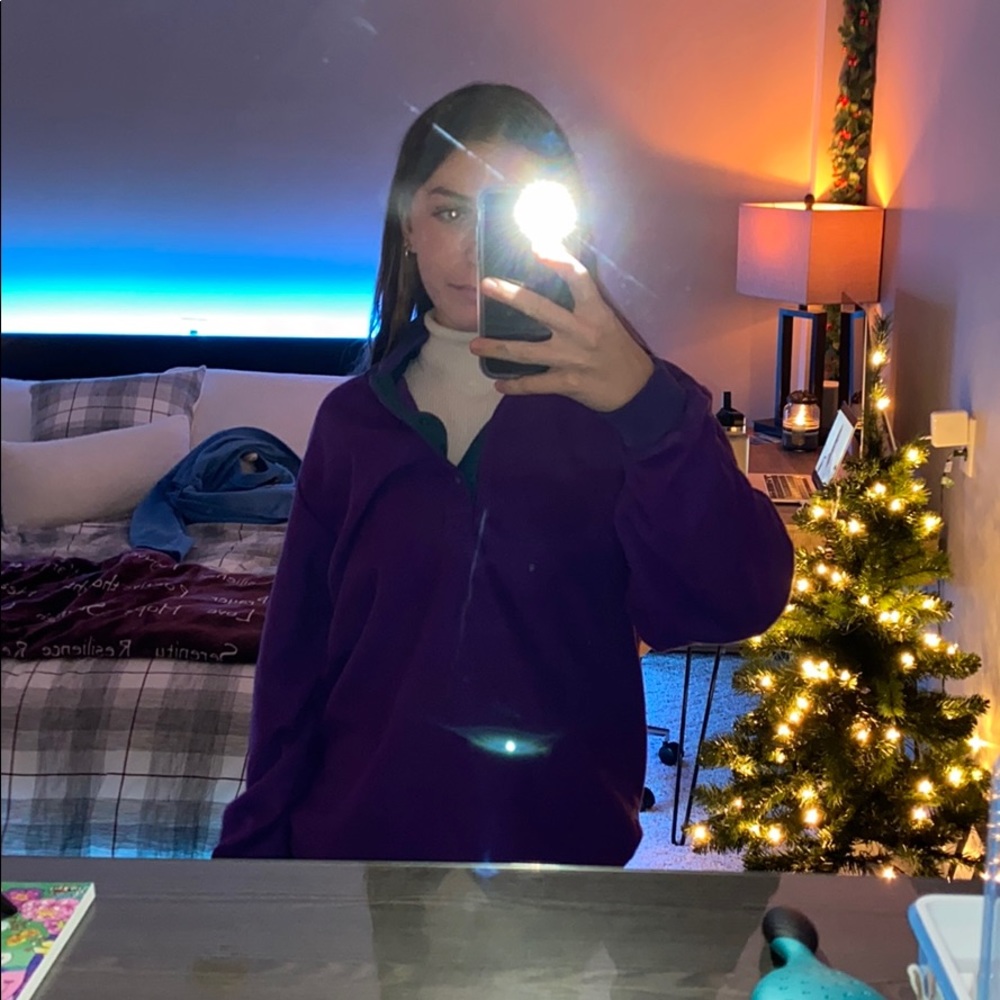 llbean half button up